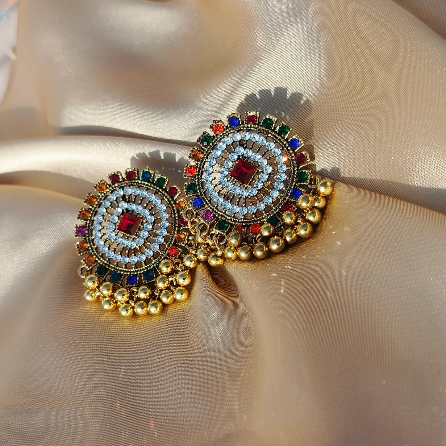 Multicolor Chandbali Earrings