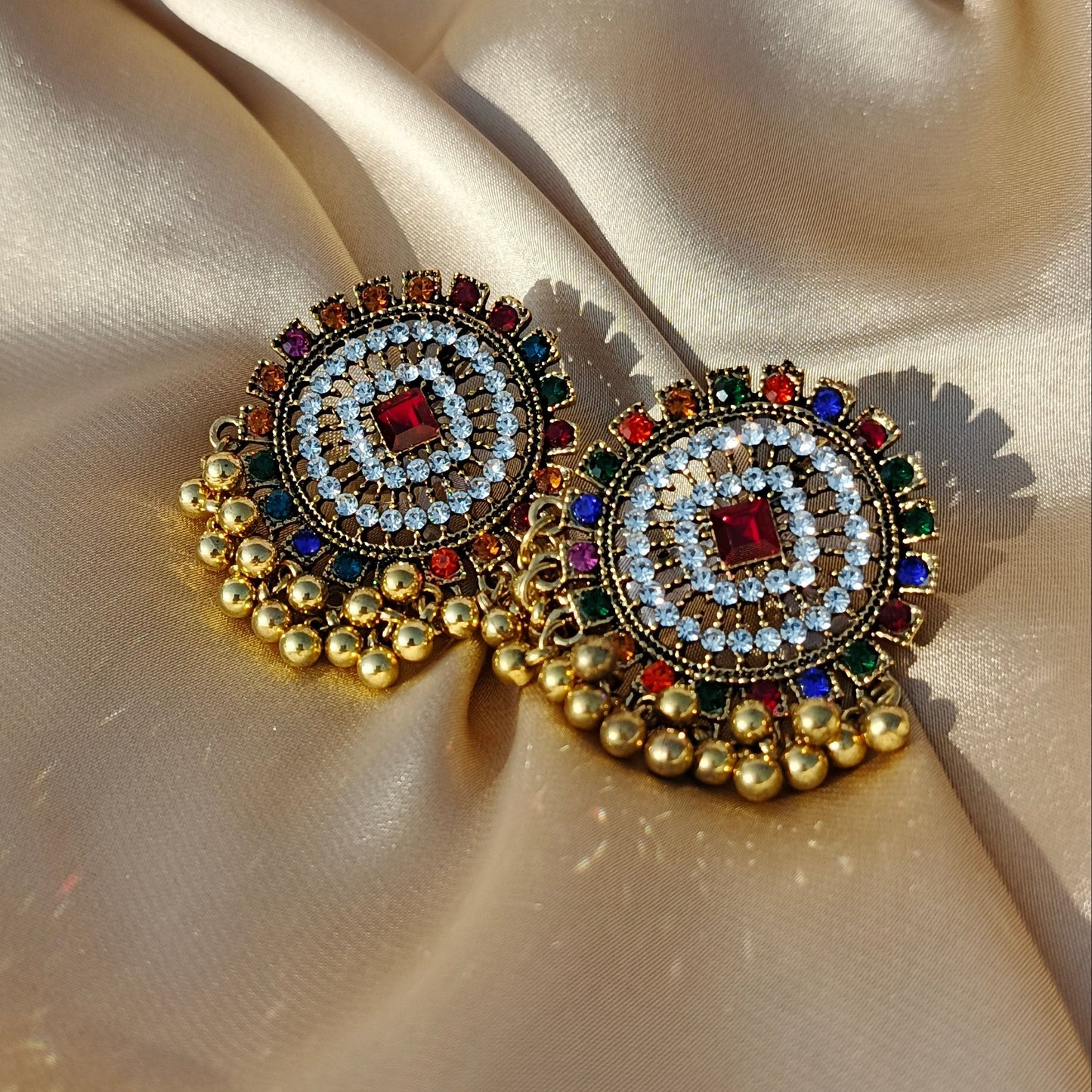 Multicolor Chandbali Earrings