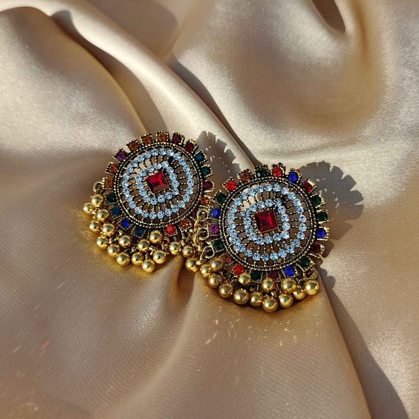 Multicolor Chandbali Earrings