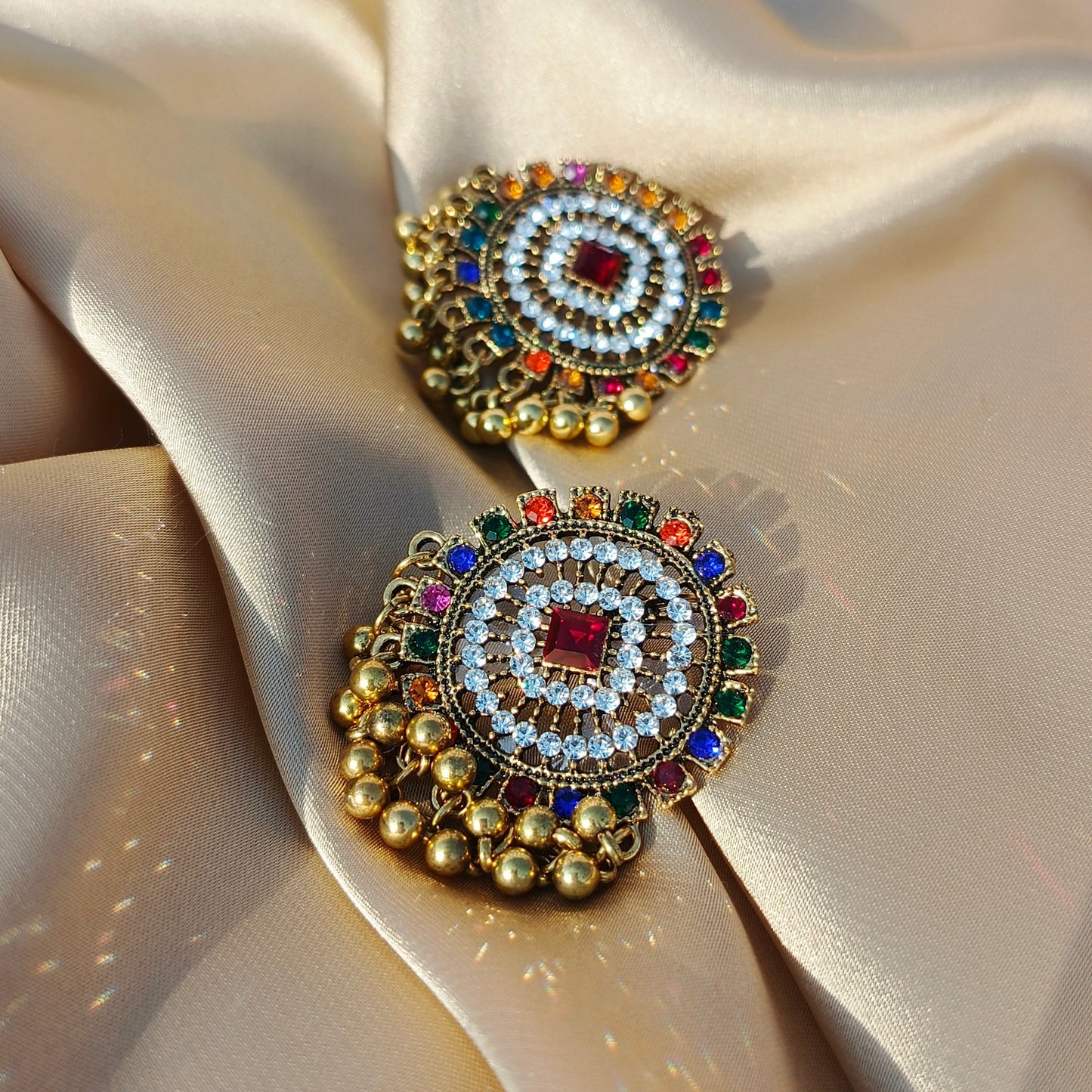 Multicolor Chandbali Earrings