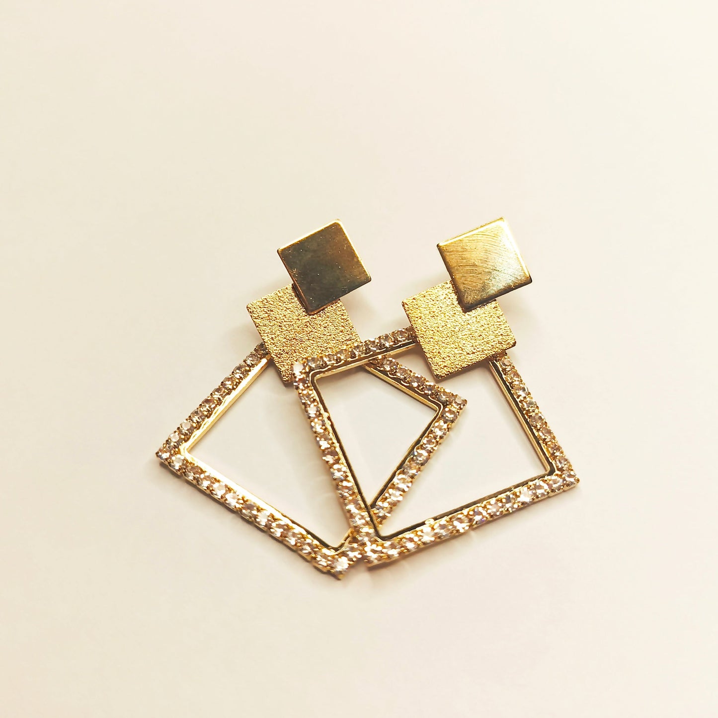 Geometric Square Drop Earrings