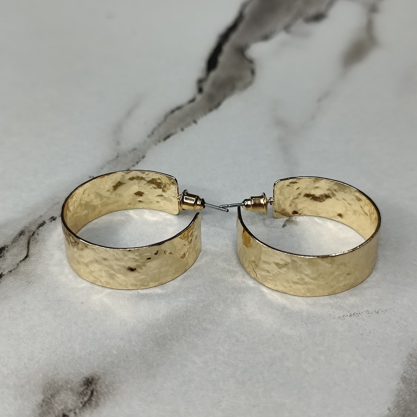 Hammered Hoop Earrings