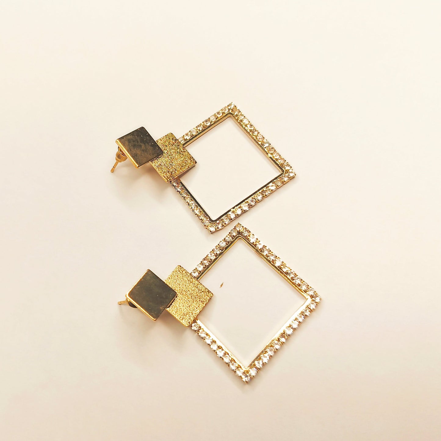 Geometric Square Drop Earrings