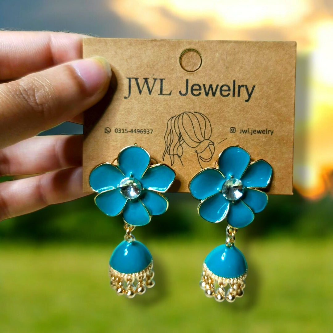 Floral Drop Jhumki