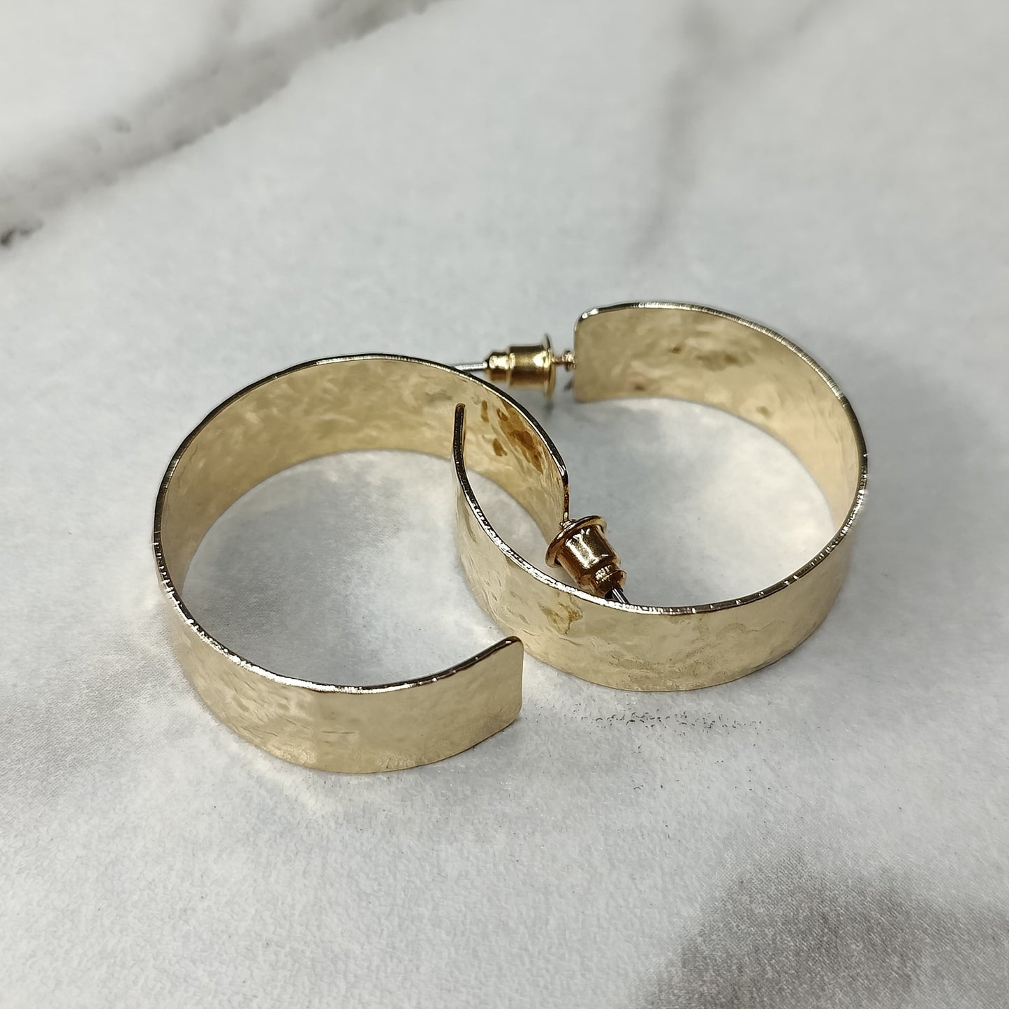 Hammered Hoop Earrings