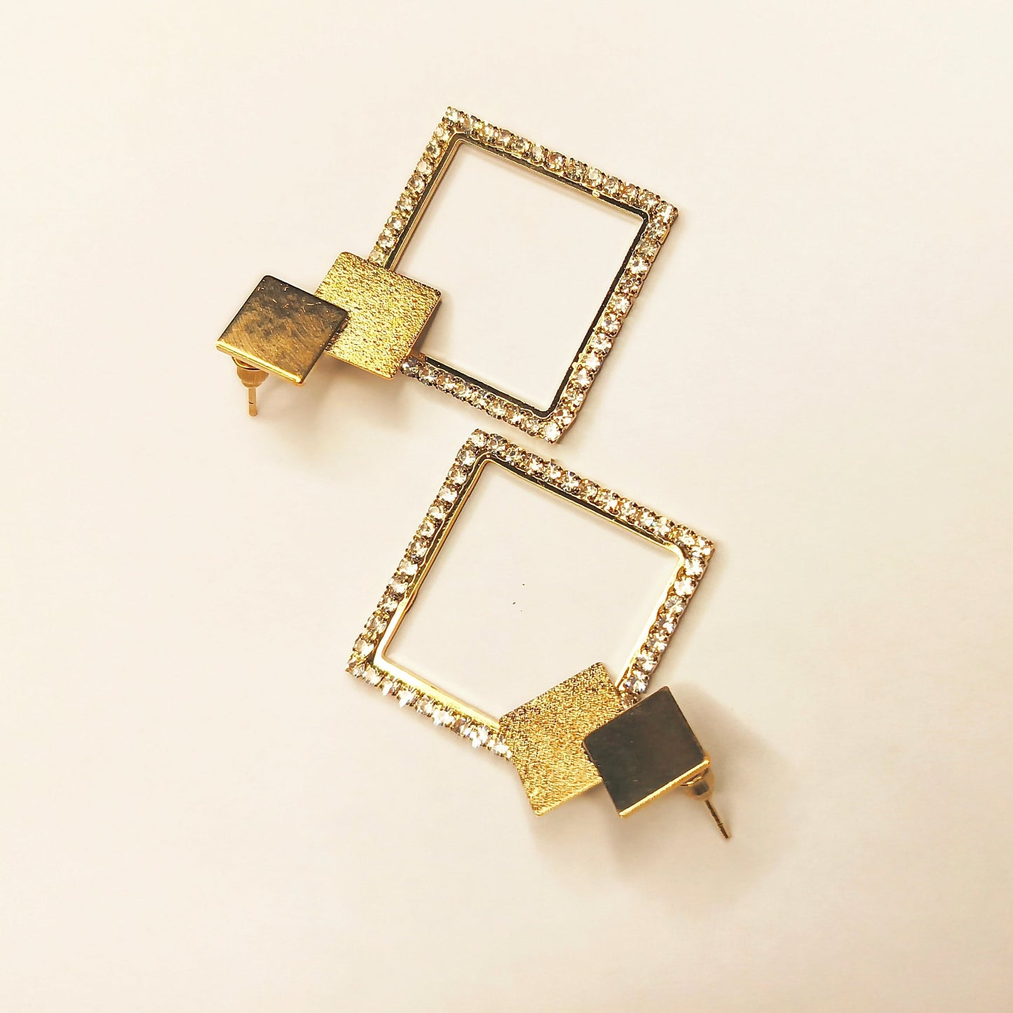 Geometric Square Drop Earrings