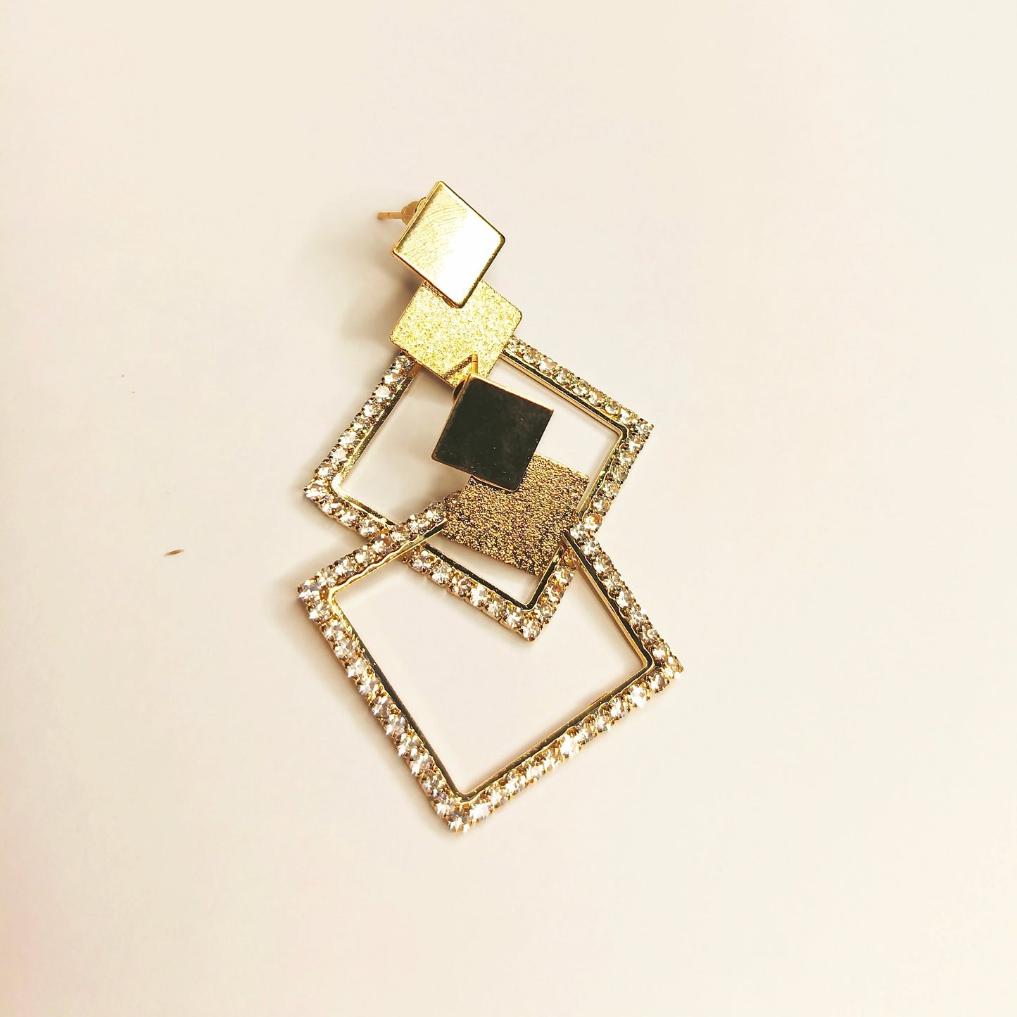 Geometric Square Drop Earrings