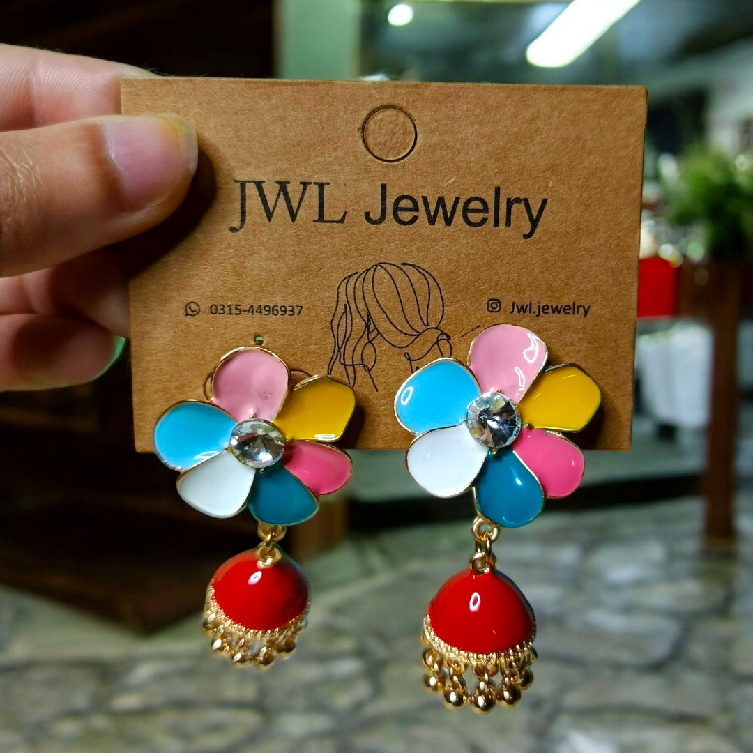 Floral Drop Jhumki