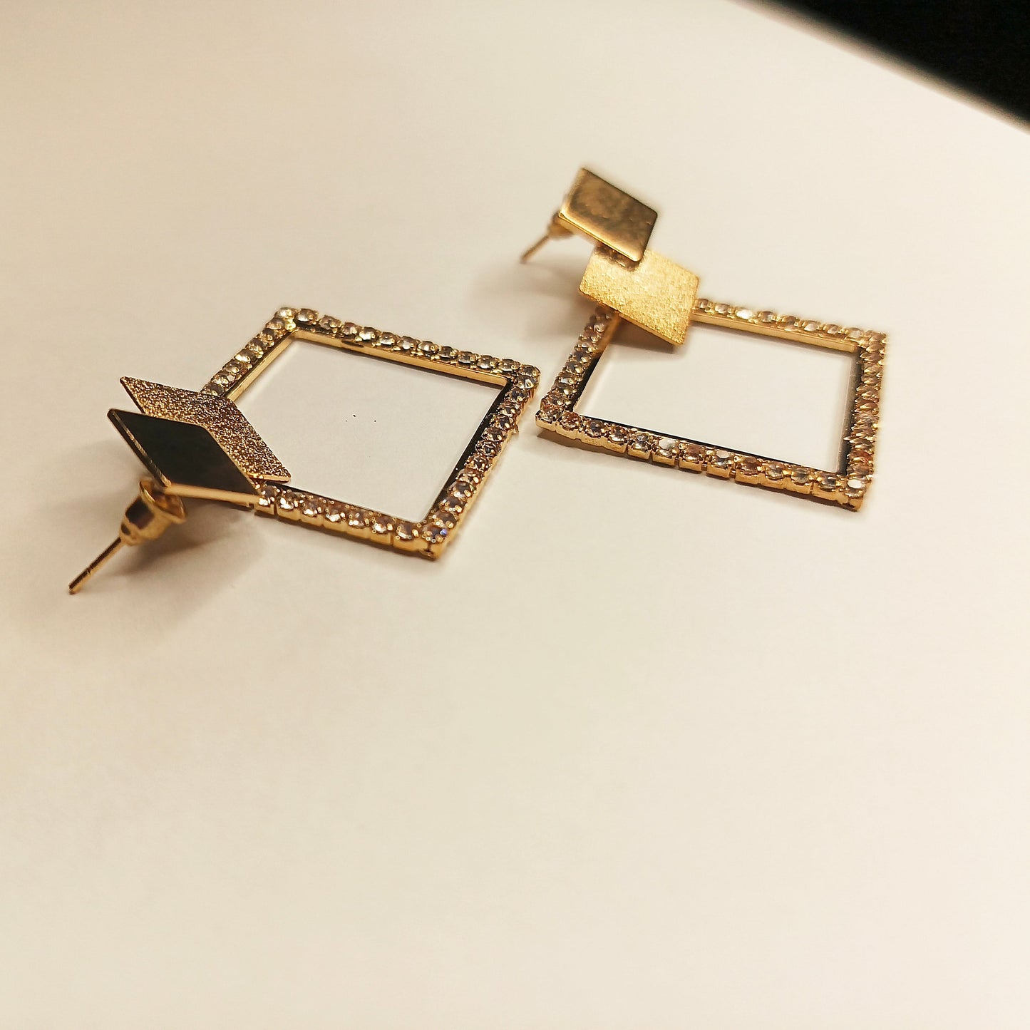 Geometric Square Drop Earrings